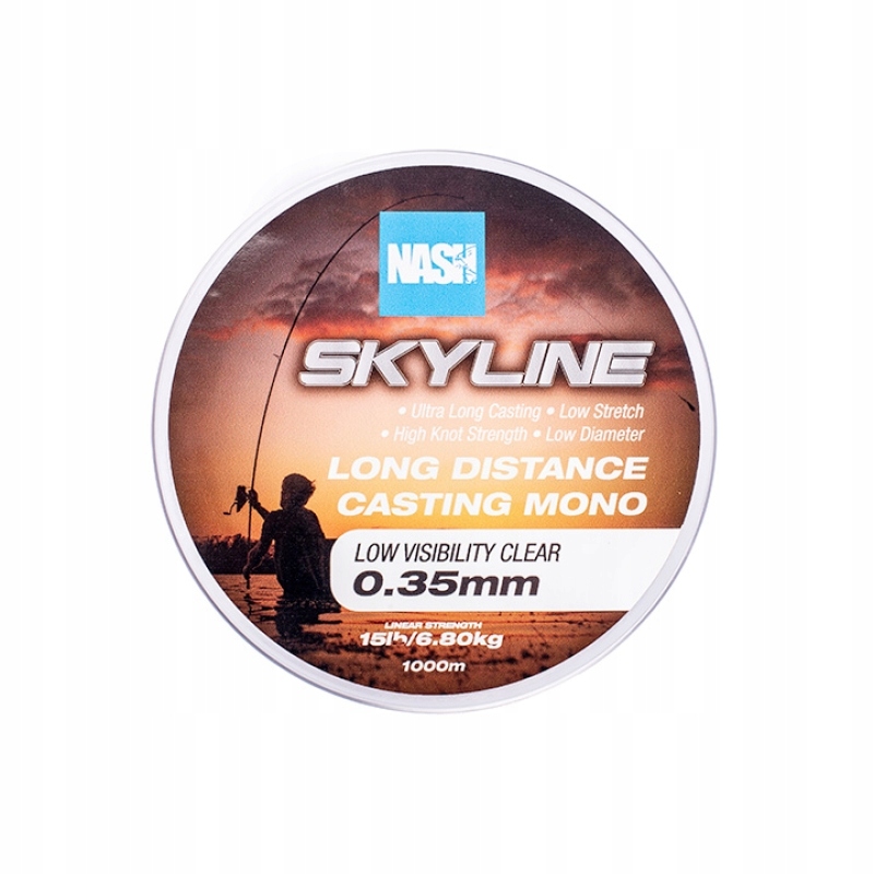 [T6038] Nash Skyline Long distance Line Mono Clear 0.35mm/15lb 6.80kg  1000M T6038