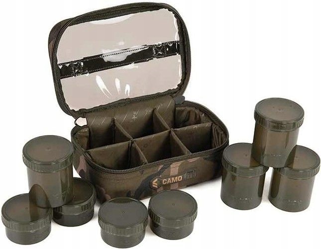 [CLU502] FOX CAMOLITE 8 POT HOOKBAIT CASE CLU502