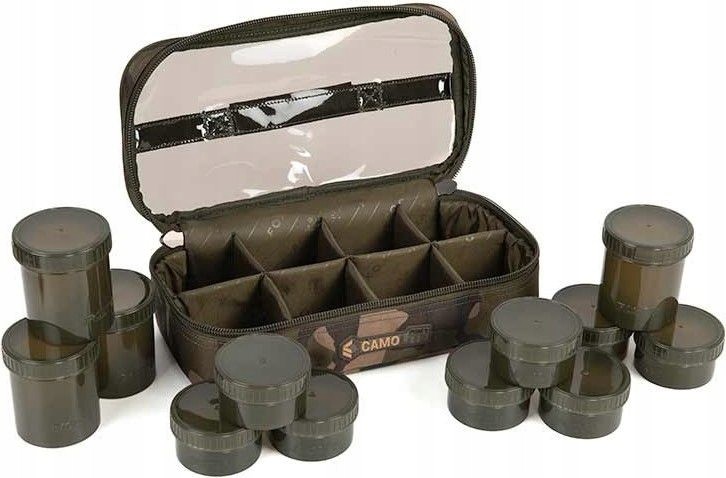 FOX CAMOLITE 12 POT HOOKBAIT CASE CLU503