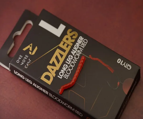 ONE MORE CAST DAZZLERS LONG LEG ALIGNER BLOODWORM RED OMCLLB