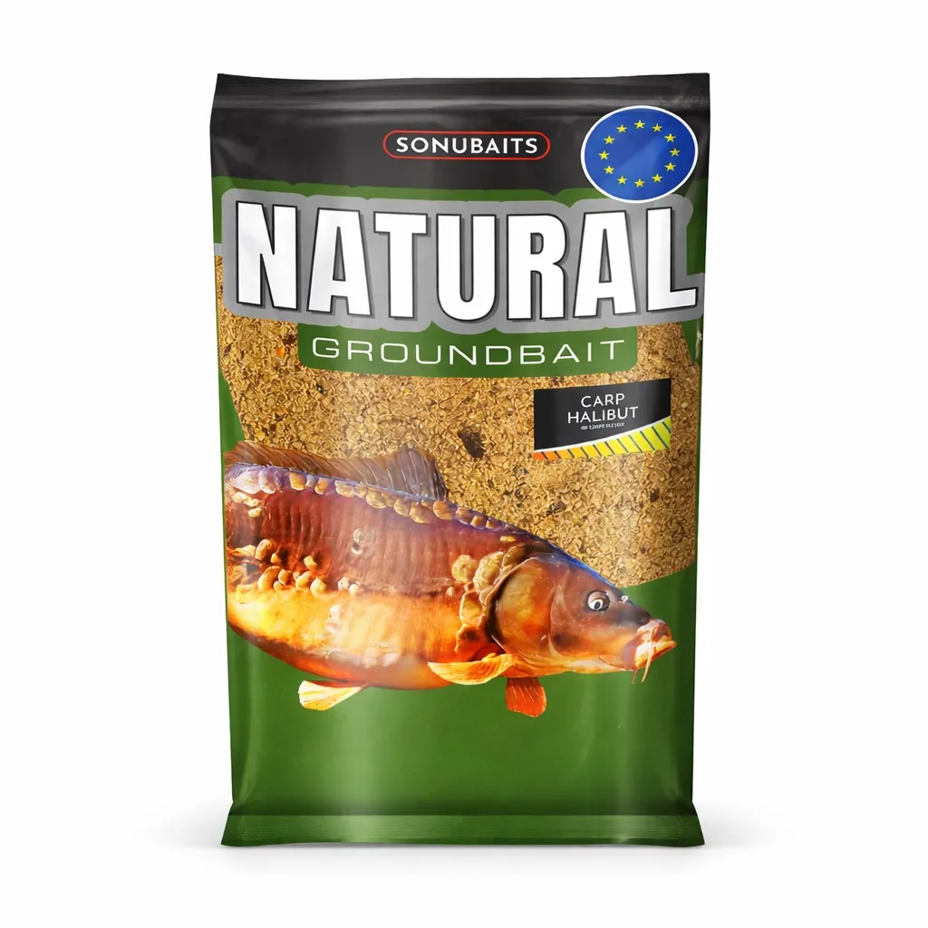 SONUBAITS NATURAL GROUNDBAIT CARP HALIBUT 1KG S1780032