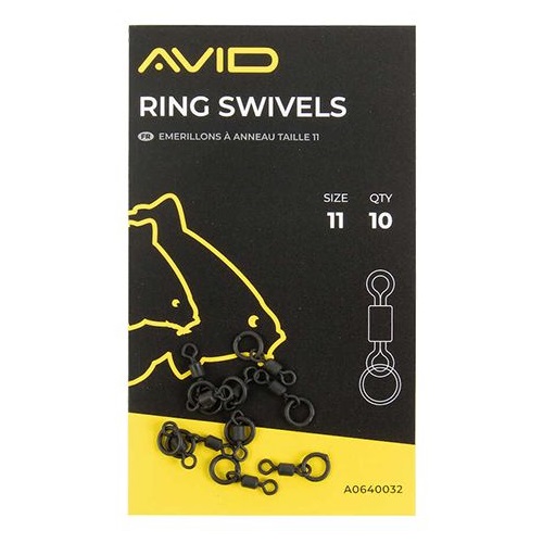 [A0640032] Avid Carp Emerillons  Ring Swivels 10 Unid