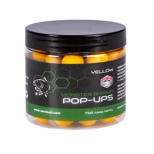 [B6537] NASH MONSTER SHRIMP POP UPS WHITE 20MM 75G B6537