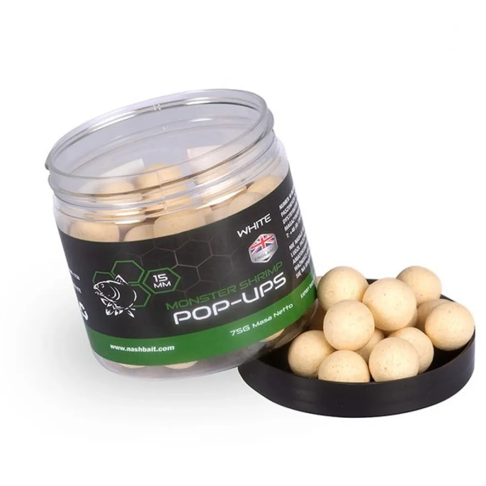 Nash Monster Shrimp Pop Ups White 20mm
