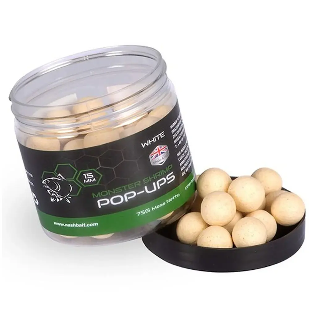 Nash Baits Monster Shrimp Pop Ups White 15mm