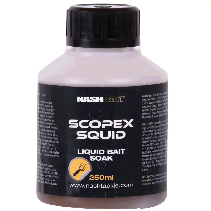 [B6375] Nash Scopex Squid Liquid Bait Soak 250ml