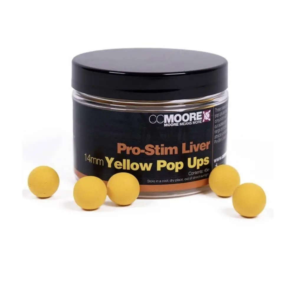 [90353] CC MOORE PRO STIM LIVER POP UPS YELLOW 14MM 90353