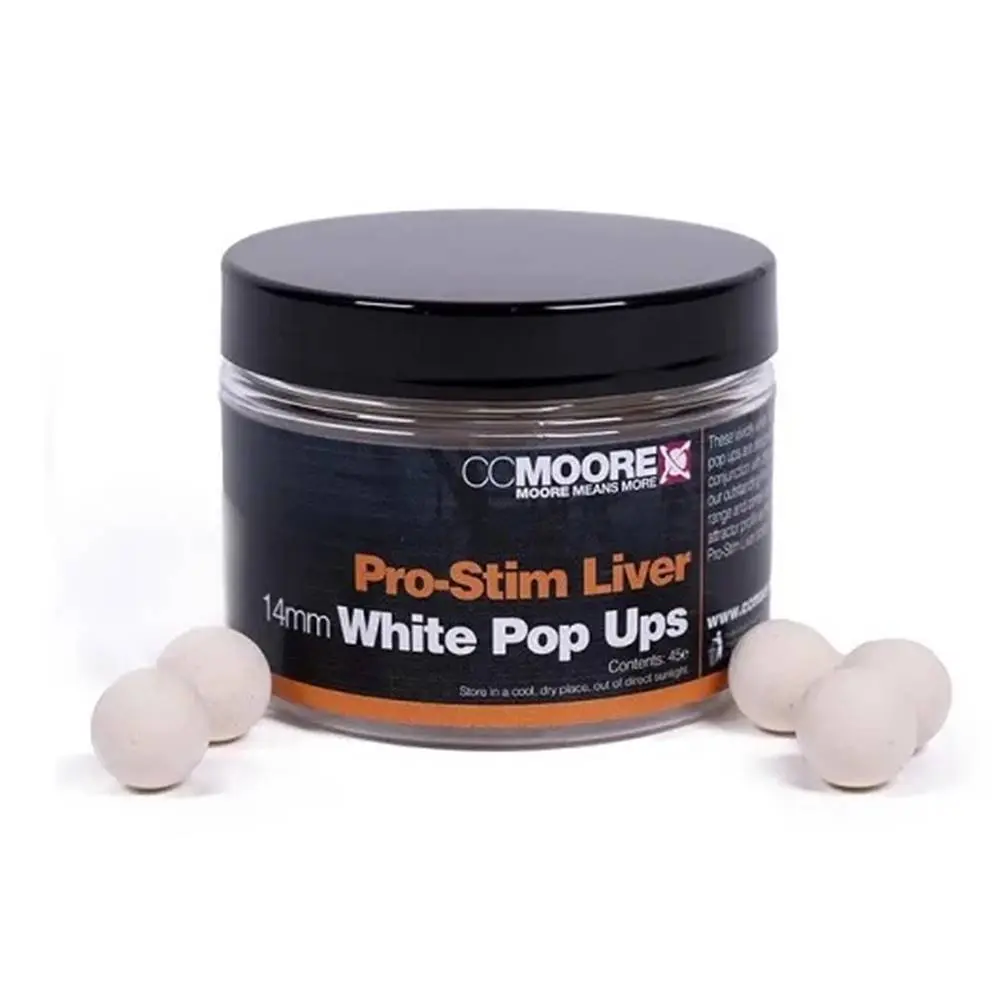 CC MOORE PRO STIM LIVER POP UPS WHITE 14MM 90352