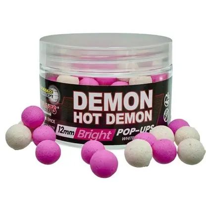 [82097] STARBAITS DEMON HOT DEMON POP UPS 14MM BRIGHT  WHITE & PINK 82097