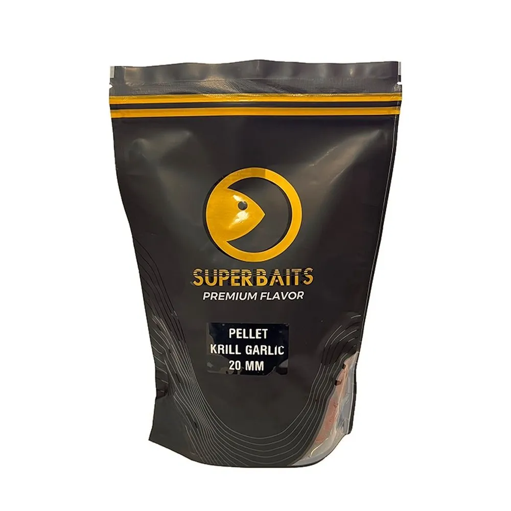 SUPERBAITS PELLETS KRILL & GARLIC 800G 20MM 023128