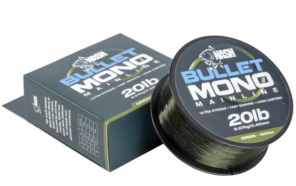 NASH BULLET MONO 15LB 0.37MM GREEN 1000M T2802