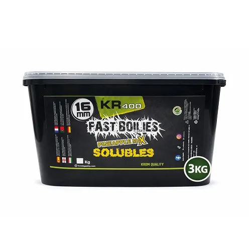 Krom Quality KR400 Fast Boilies Pineapple Max Solubles 16mm 3kg