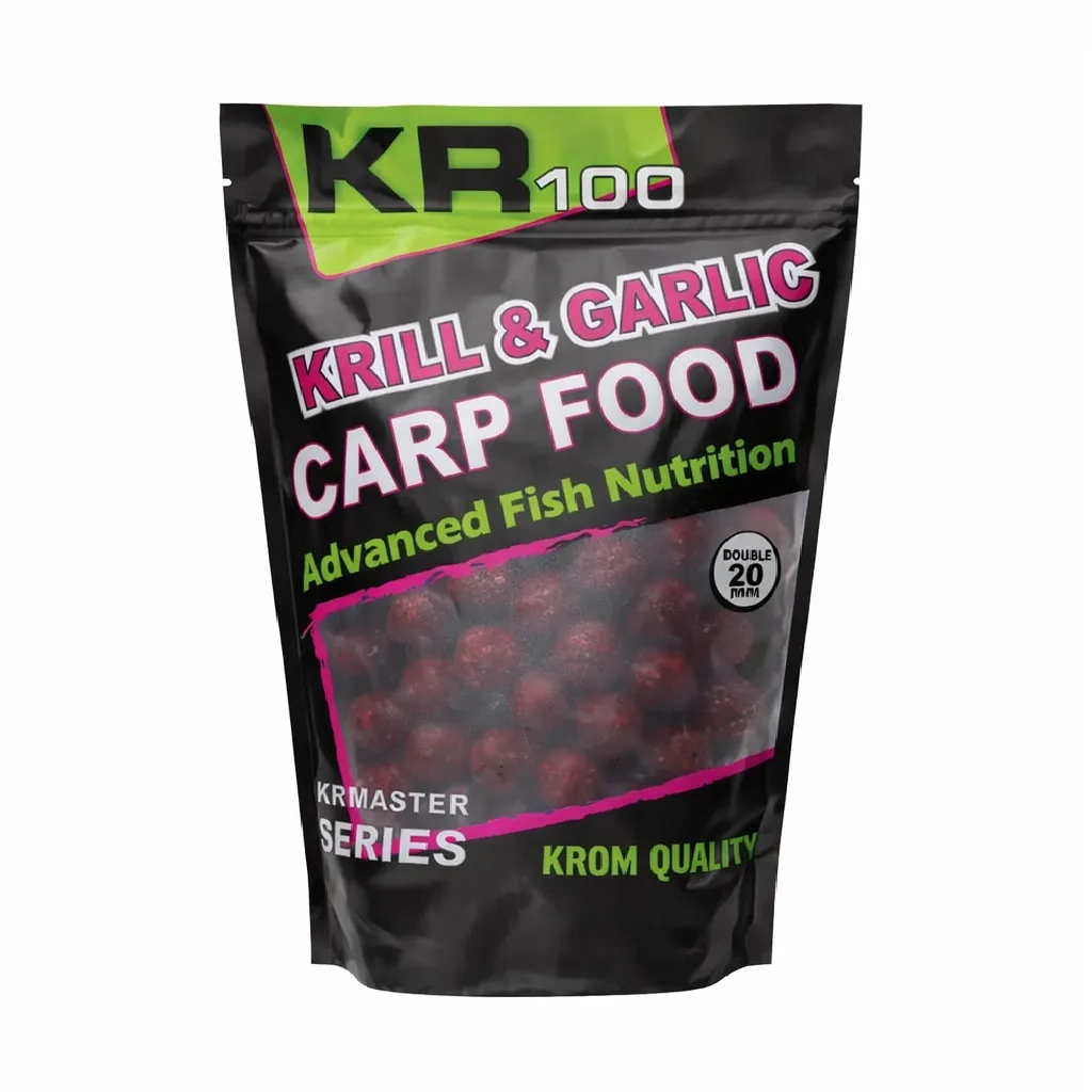 [KQB200101] Krom Quality KR100 Boilies Krill & Garlic 20mm 800g