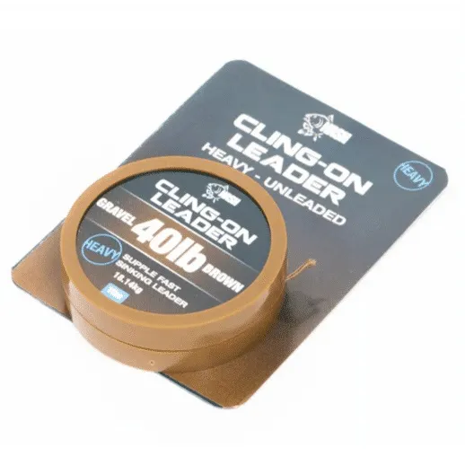 Nash Cling On Unleaded Leader Gravel Brown 40Lb 7m