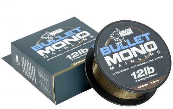 NASH BULLET MONO 12LB 0.33MM BROWN 1000M T2805