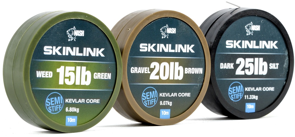 NASH SKINLINK SEMI STIFF WEED GREEN 35LB 10M T2837