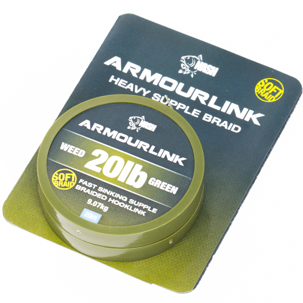 [T8480] NASH ARMOURLINK WEED 15LB GREEN 20M T8480
