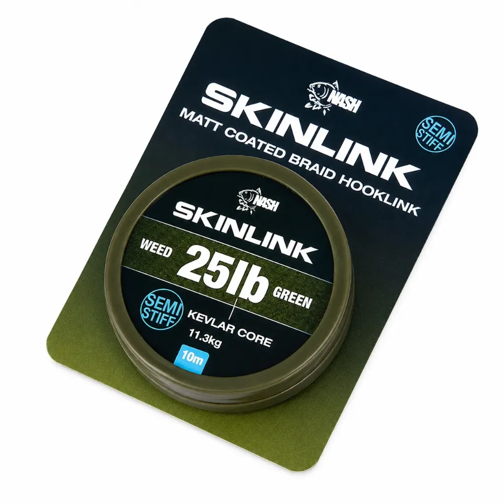 Nash Skinlink Semi Stiff Weed Green 25Lb 10m