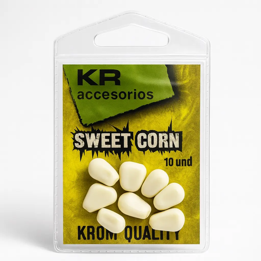 Krom Quality Artificial Pop Ups Sweet Corn White 10 Unid
