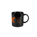 Fox Taza Collection Black & Orange Logo Ceramic Mug 350ml