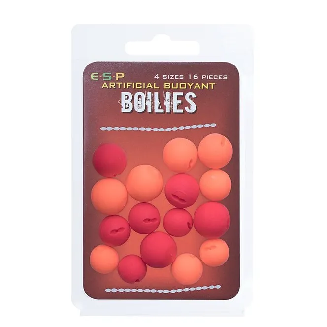 [ETBBOR01] ESP BOILIES ARTIFICIAL BUOYANT ORANGE & RED 4 SIZE 16 UNID ETBBOR01