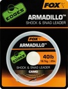 Fox Armadillo Shock & Snag Leader Camo 40Lb 18.1kg 20M