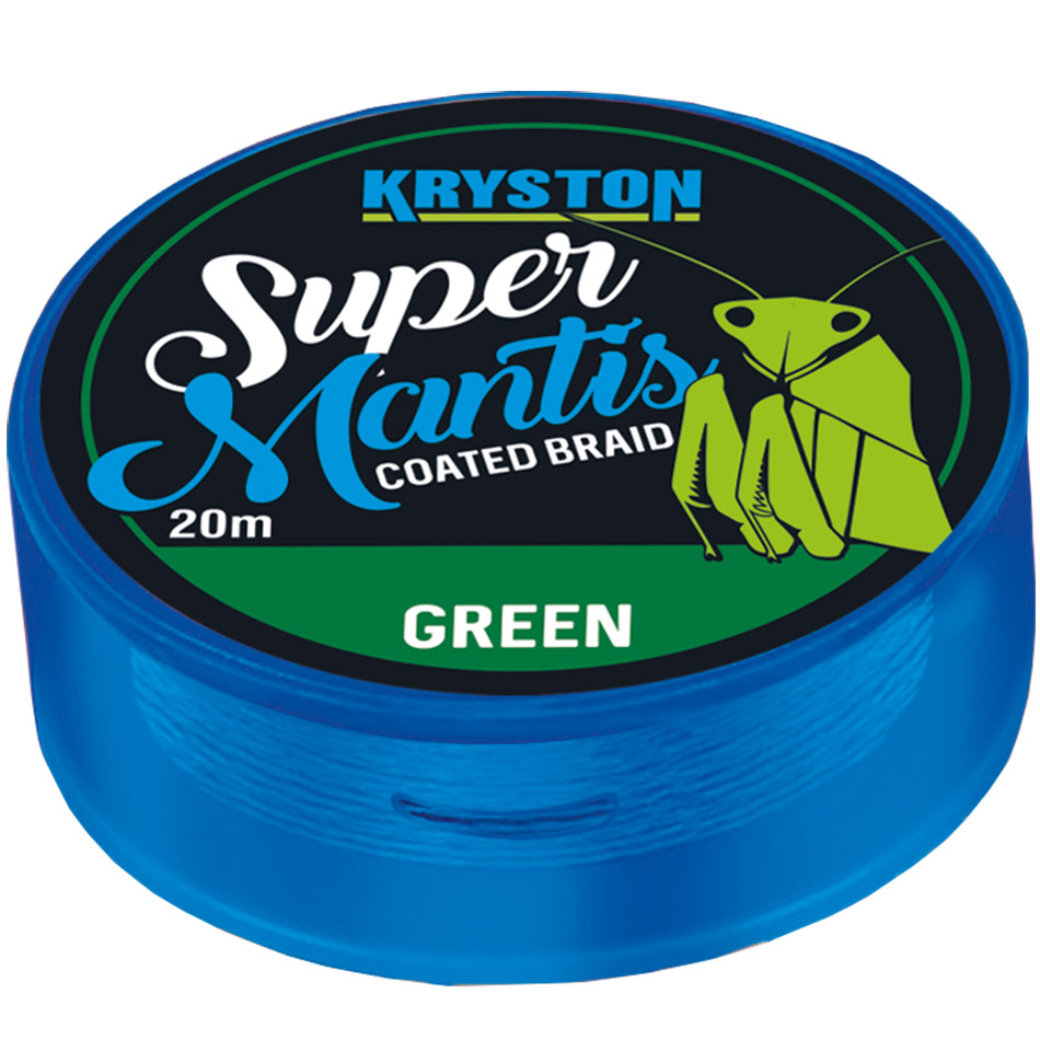 KRYSTON SUPER MANTIS COATED BRAID WEED GREEN 25LB 20M KR MAN2