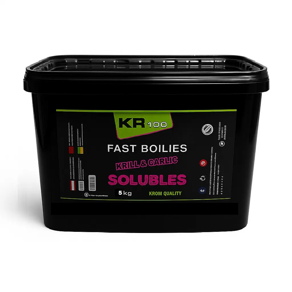 Krom Quality KR100 Fast Boilies Krill & Garlic Solubles 16mm 5kg