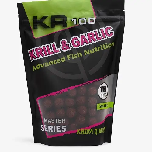 [KQBS160101] Krom Quality KR100 Boilies Solubles Krill & Garlic 16mm 800g