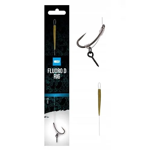 [T6436] Nash Fluoro D-Rig Fang X Micro Barb 20lb Size 4