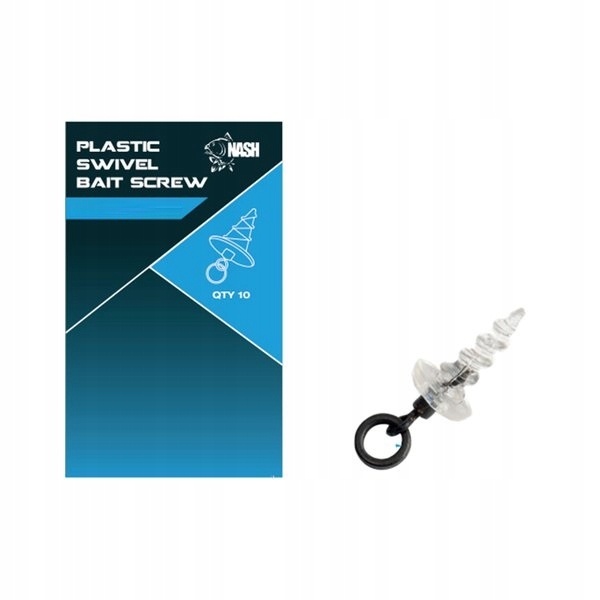 Nash Plastic Swivel Baits Screw 13mm 10Qty