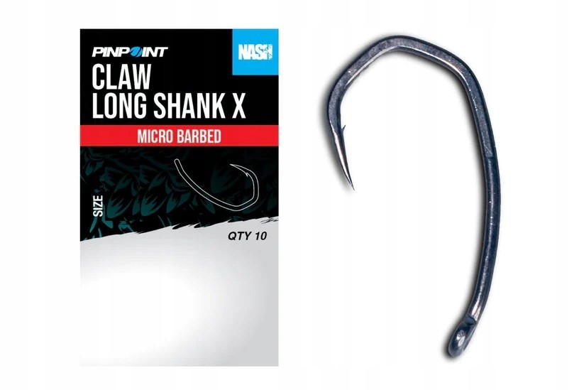 [T6520] NASH CLAW LONG SHANK X SIZE 2 MICRO BARBED 10UND T6520