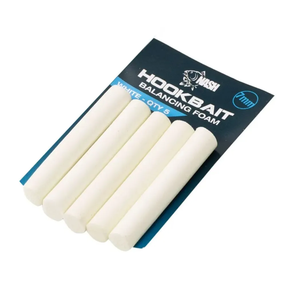 Nash Hookbaits Balancing Foam White 7mm Qty5