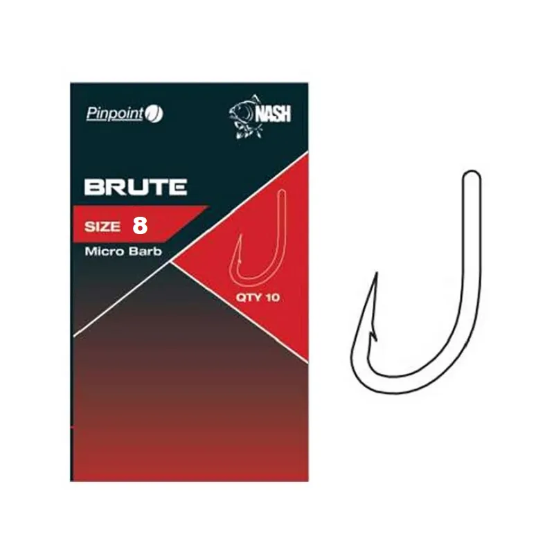 Nash Brute Hook Micro Barbed Size 8