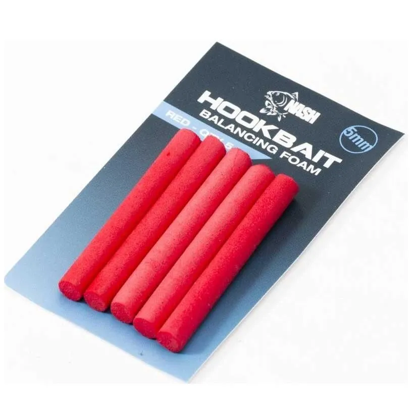 [T8558] Nash Hookbaits Balancing Foam Red 5mm Qty5