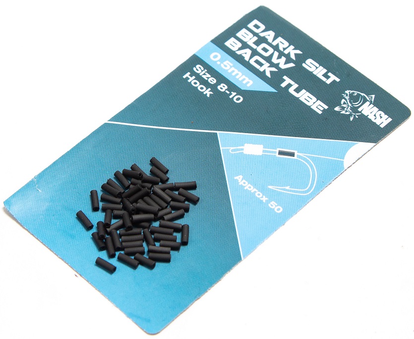 NASH BLOW BACK TUBE DARK SILT 0.5MM SIZE 8 10 HOOK  T8017