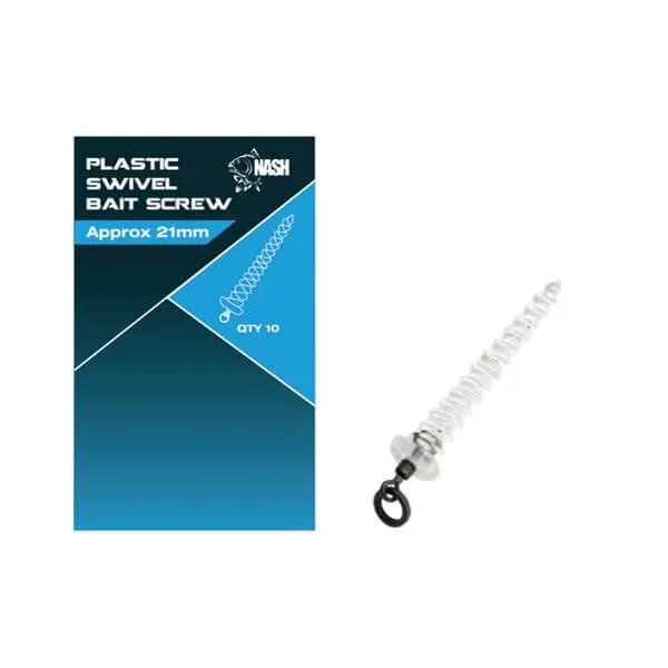 [T8099] Nash Plastic Swivel Baits Screw 21mm 10Qty