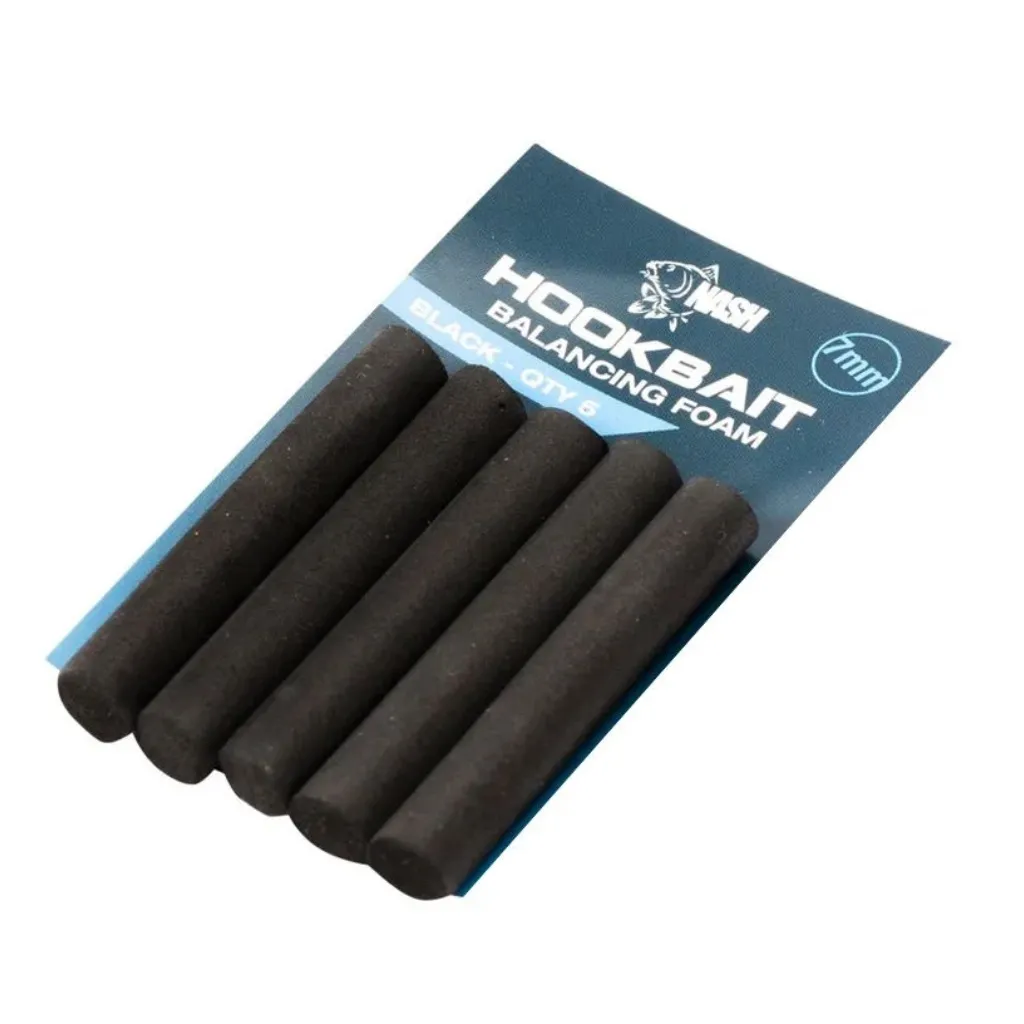 [T8551] Nash Hookbaits Balancing Foam Black 7mm Qty5