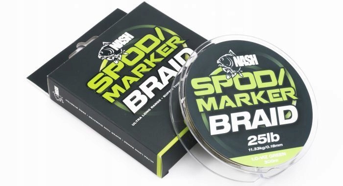 [T2675] NASH SPOD & MARKER BRAID 0.18MM 25LB LO VIZ GREEN 300M T2675