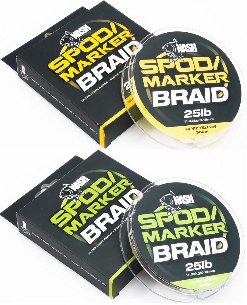 [T2676] NASH SPOD & MARKER BRAID 0.18MM 25LB HI VIZ YELLOW 300M T2676