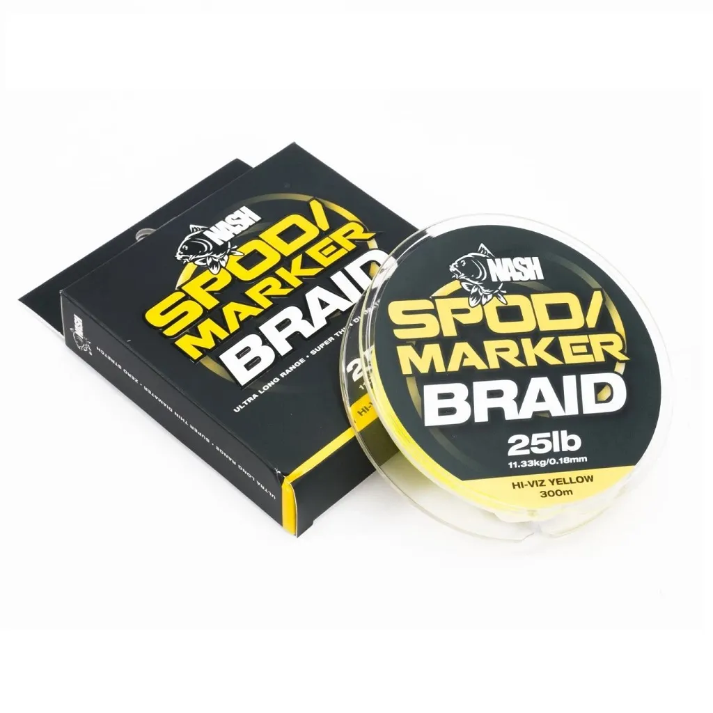 Nash Spod & Marker Braid 0,18mm 25Lb Hiviz Yellow 300m