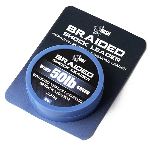 Nash Braid Shock Leader Weed Green 50Lb 22,67Kg 25m