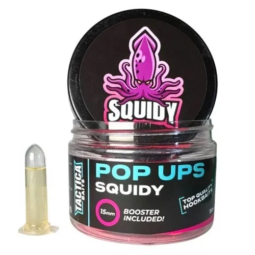 [SQ11] TACTICA BAITS POP UPS SQUIDY PINK BOOSTER INCLUDED 15MM 150ML SQ11