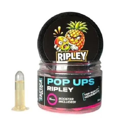 TACTICA BAITS POP UPS RIPLEY PINK 15MM 150ML BOOSTER INCLUDED RI11