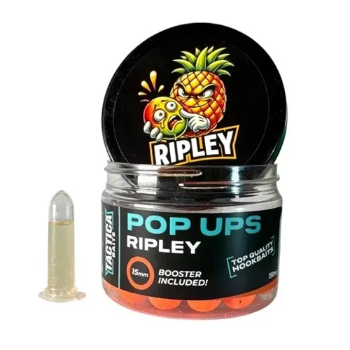 TACTICA BAITS POP UPS RIPLEY ORANGE 15MM 150ML BOOSTER INCLUDED RI10