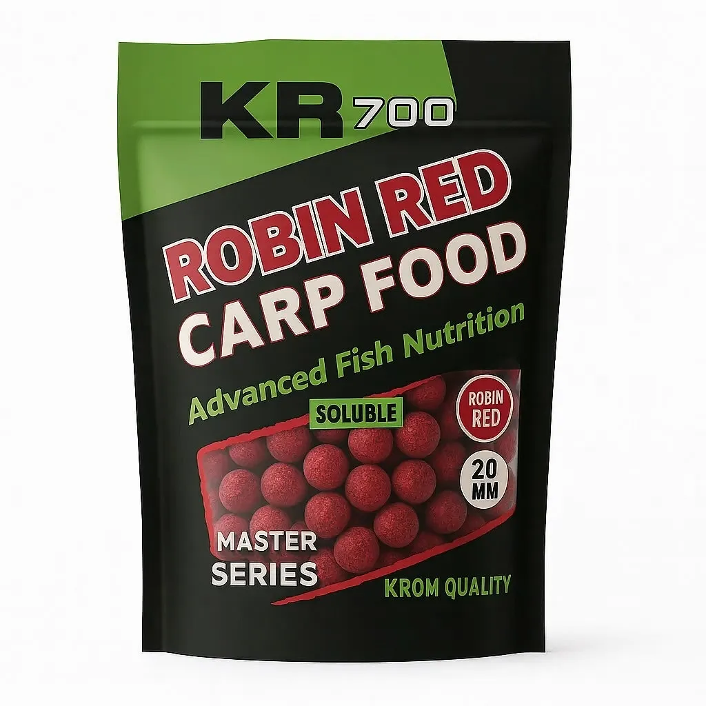 [KQBS200106] Krom Quality KR700 Boilies Solubles Robin Red 20mm 800g