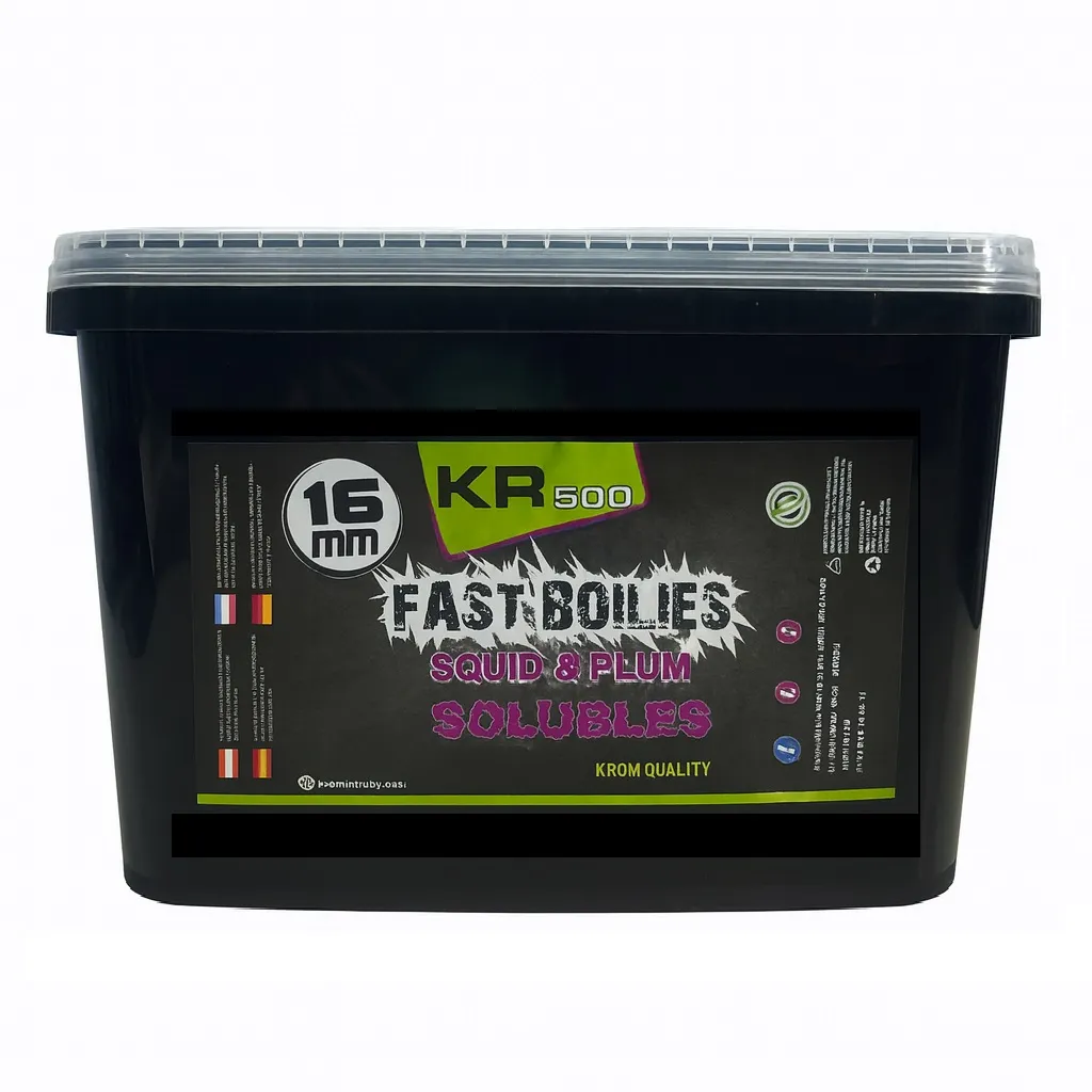 KROM QUALITY KR500 FAST BOILIES SQUID & PLUM SOLUBLES 16MM 5KG KQBS1650105