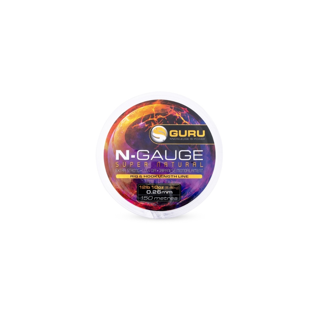GURU N GAUGE SUPER NATURAL CLEAR 0 16MM 5LB 10OZ 2 31KG 150M GNSN16