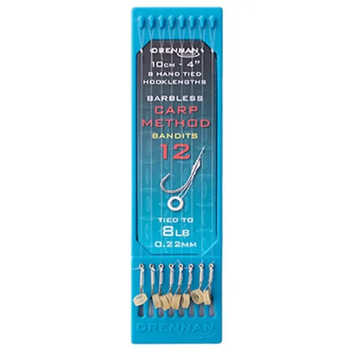 DRENNAN CARP METHOD BARBLESS SIZE 8 10CM 4FT 10LB 0 24MM 8 UND HNAP01