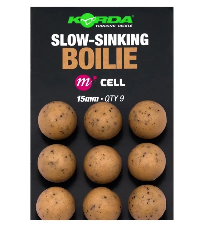 KORDA SLOW SINKING BOILIE CELL 15MM 9 UND KPB49